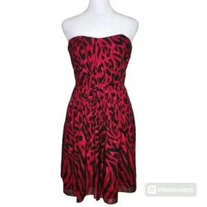 White House Black Market sleeveless red black dress size 00